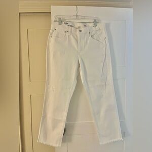 NWT J. Crew Women's White Boyfriend Jeans